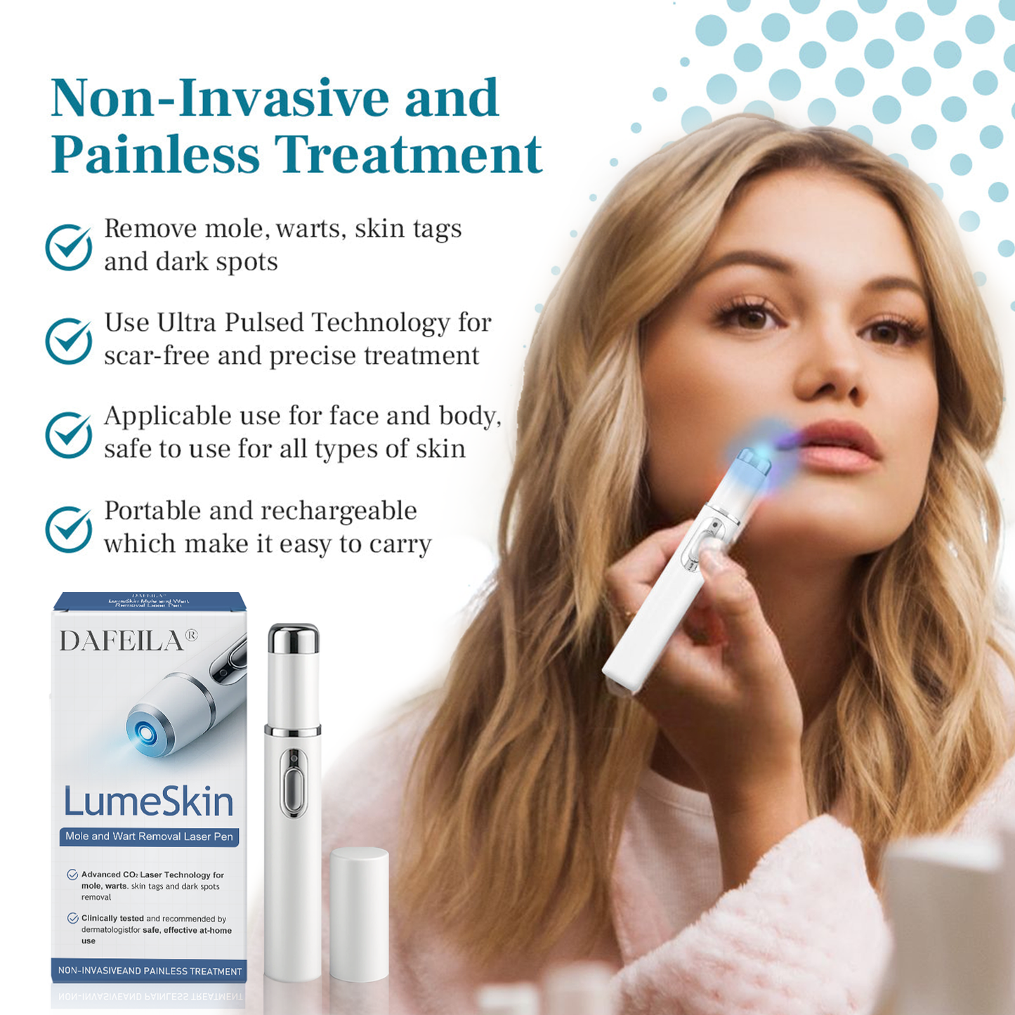 DAFEILA® LumeSkin Mole and Wart Removal Laser Pen 💙 7