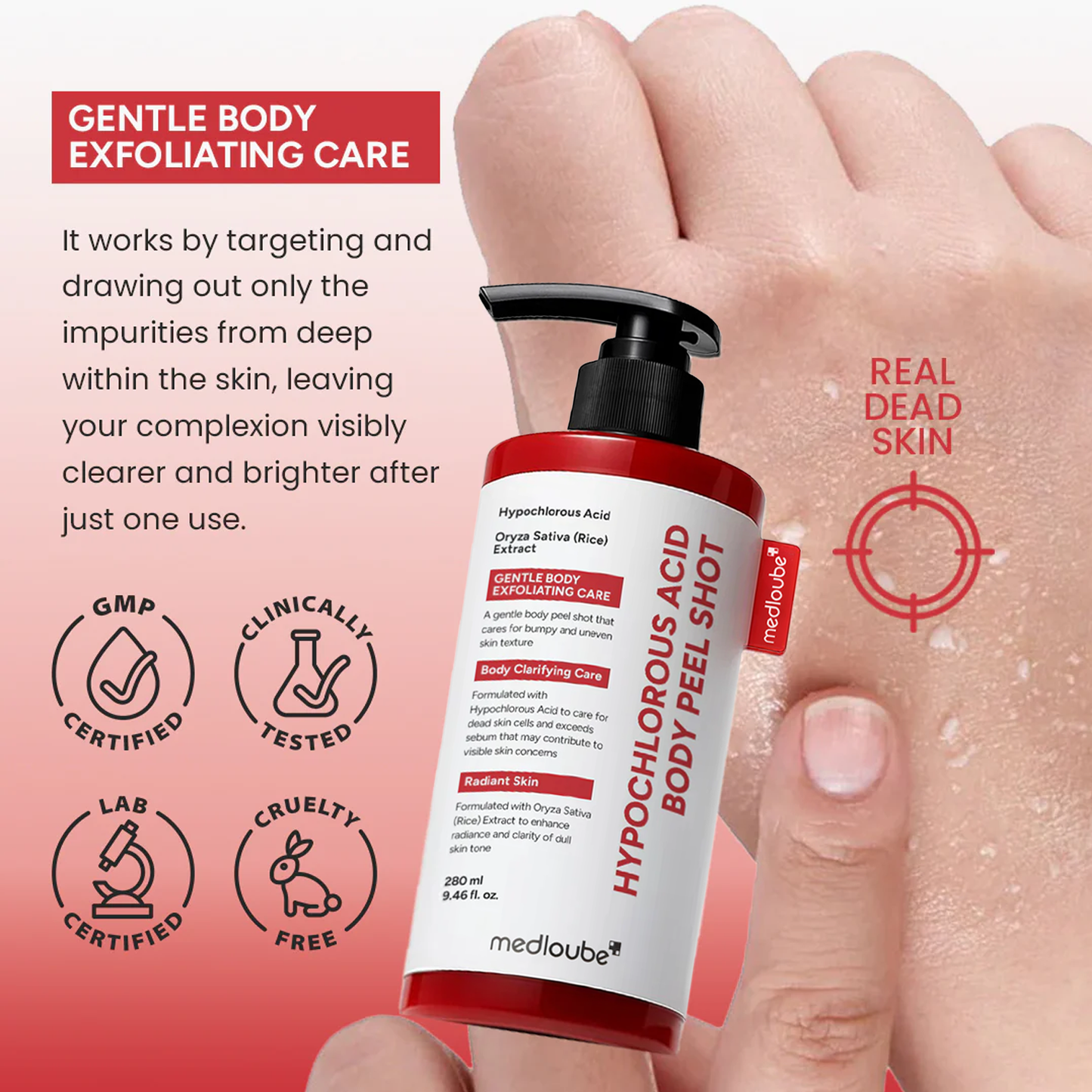 medloube Hypochlorous Acid Rice Peel Shot Duo ACE 1