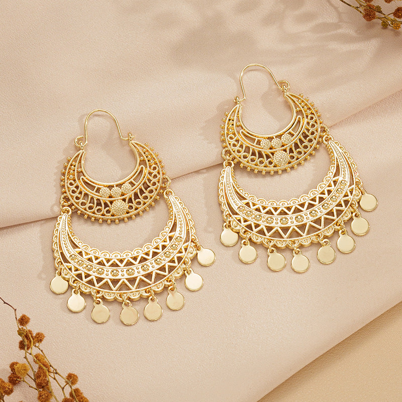 CZTICLE® Gypsy Moonbeam Long Tassel Earrings