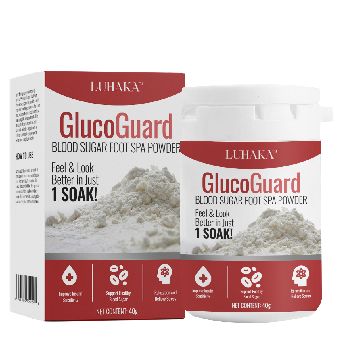 Luhaka™ GlucoGuard Blood Sugar Foot Spa Powder