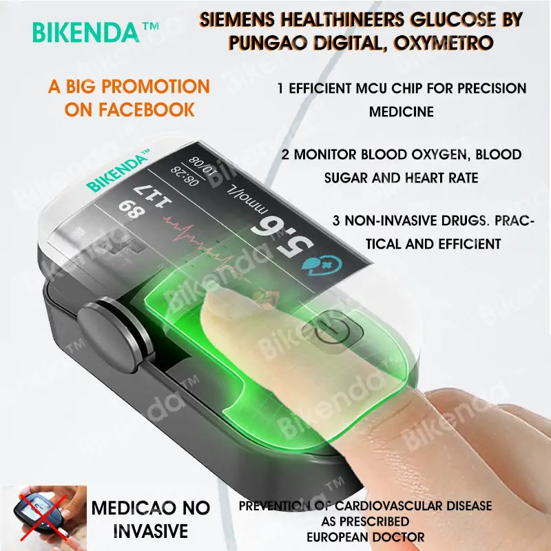 【OFFICIAL STORE】Bikenda™ Next-Generation Intelligent Multifunctional Non-Invasive Laser Blood Glucose Meter [99.9% Accuracy]