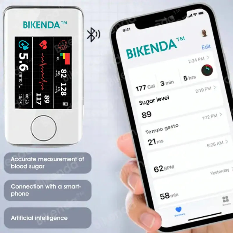 【OFFICIAL STORE】Bikenda™ Non-Invasive Blood Glucose Meter + Exclusive Gift [99.9% Accuracy] 🏆 - Recommended by A.M.A.