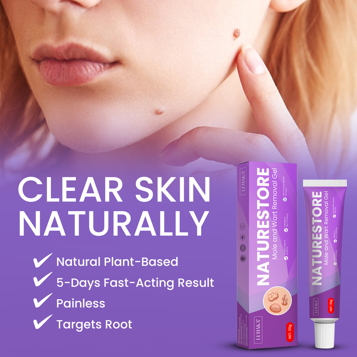 Luhaka® Naturestore Wart and Mole Removal Gel 🌟
